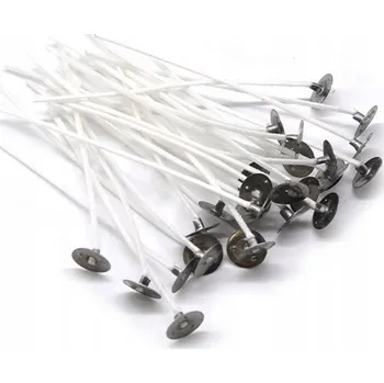 Svíčka Knoty na svíčky s bavlněnou destičkou 14 cm - 10 ks