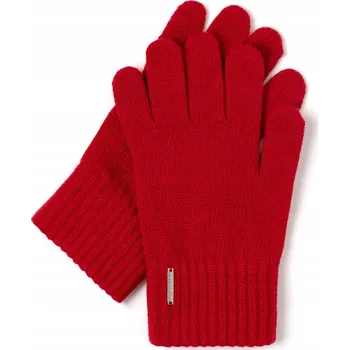 Rukavice Vivisence 7202 červené univerzální velikosti pletené VLNĚNÉ RUKAVICE