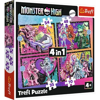 Puzzle 4v1 Monster High, Elektrizující den v Monster High