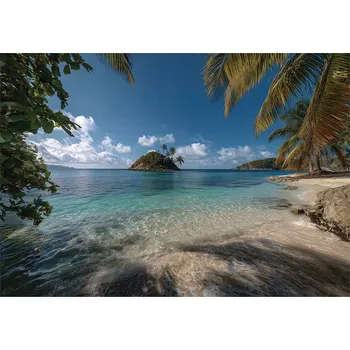 Fototapeta FOTOTAPETA PLÁŽ PALMY OCEÁN OSTROV LOŽNICE OBÝVACÍ POKOJ TAPETA VLIESOVÁ 400x280