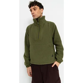 Pánská mikina Jones Snowboards Campfire Rec Sherpa (moss green) M, zelená