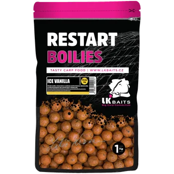 Boilies LK Baits ReStart Boilies Ice Vanilla 18 mm, 250g