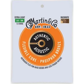 Struna pro kytaru a smyčcový nástroj Martin Authentic Acoustic Flexible Core 92/8 Phosphor Bronze Custom Li + prodloužená záruka 3 roky