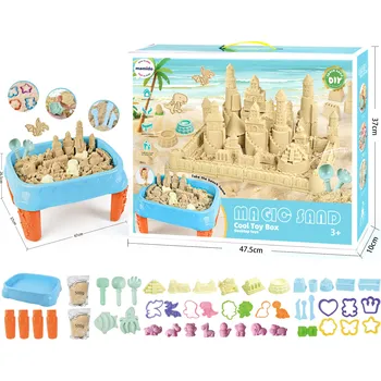 kinetický písek Mamido Sada kinetického písku 1000 g se stolečkem a formičkami MT1235