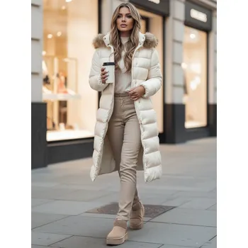 Dámská zimní bunda dlouhá CROMBILA Dstreet TY4101z Barva: Bílá, Velikost: XL