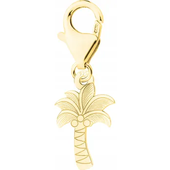 Přívěsek Zlatý Přívěsek s Palmou Strom Palma Karabinka STŘÍBRO 925