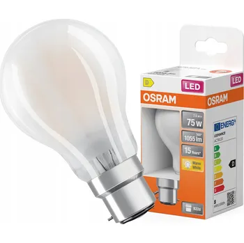 Žárovka LED žárovka A60 B22d 7,5W (odpovídá 75W) 1055lm 2700K Teplá bílá Retrofit Filament Osram