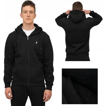 Pánská mikina Pánská Mikina na Zip Zateplená Černá Captain Mike 7XL