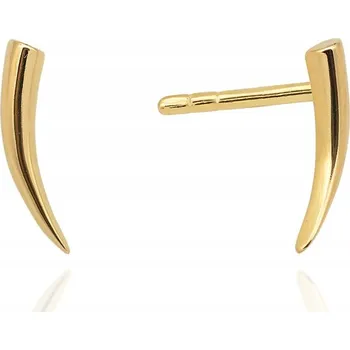 Náušnice Pozlacené krásné náušnice CELEBRITY tesák stříbro 925