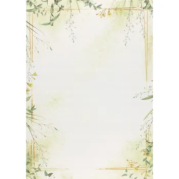 Barevný papír OZDOBNÝ PAPÍR na POZVÁNKY A4 květinové zdobení 100g sada 50 KUSŮ