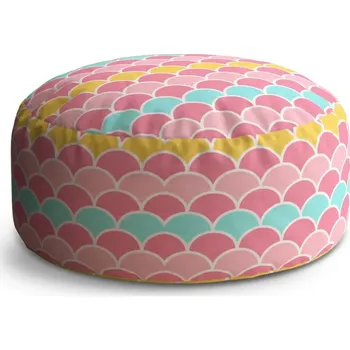 Taburet Sablio Taburet Circle Barevné šupiny: 38x48 cm