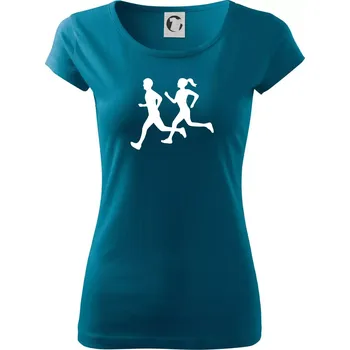 Dámské tričko Bezci - žena a muž (Moňas) - Dámské triko Pure - 2XL ( Petrolejová )