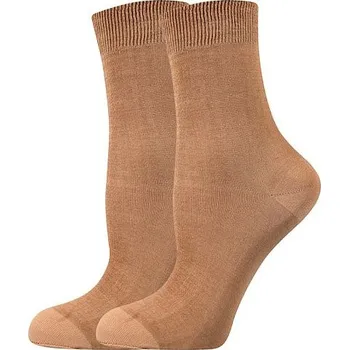 Dámské ponožky Lady B ponožky COTTON socks 60 DEN beige 39-42 (26-28) 6 párů