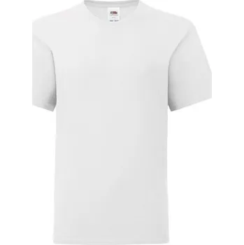 Chlapecké tričko Fruit of the Loom dětské tričko bílé bavlna velikost 128