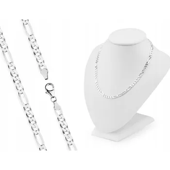 Řetízek PLNÝ ŘETÍZEK PÁNSKÝ STŘÍBRNÝ ryzost 925 FIGARO 45 cm