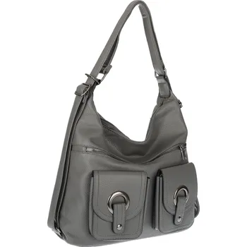 Dámská nákupní taška velká Kabelka Přes Rameno batoh 2v1 taška 88020 Šedá