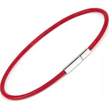 Náramek Náramek, Červený náramek, Pánský náramek kožený 2mm 195mm