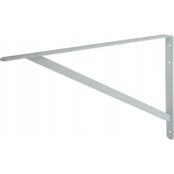 police Bílý 50 cm zesílený držák police, podpěra pro dřevěnou polici