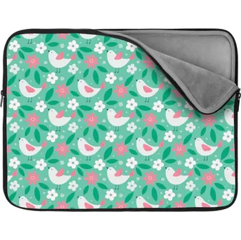 pouzdro na notebook Sablio Obal na notebook Květiny a ptáčci - 13"