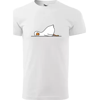 Pánské tričko Sablio Tričko s potiskem Pro lenivý den - bílé 5XL