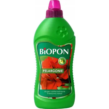 Hnojivo BIOPON HNOJIVO PRO PELARGONIE A JINÉ BALKONOVÉ KVĚTINY V TEKUTÉ FORMĚ 1 L