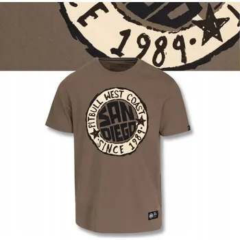 Pánské oblečení Tmavě hnědé Tričko Pitbull San Diego Sun 170 velikosti XL