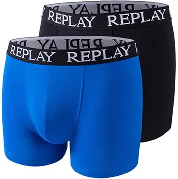 Pánské spodní prádlo Replay Pánské boxerky - 2 kusy I101005 Turquoise-Black XL