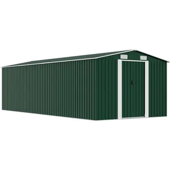 Zahradní domek vidaXL Zahradní domek 257 x 580 x 181 cm kovový [143353] Barva: Zelená