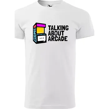 Pánské oblečení Sablio Tričko s potiskem Talking about arcade - bílé M