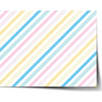 Plakát Sablio Plakát Tříbarevné pruhy - 60x40 cm