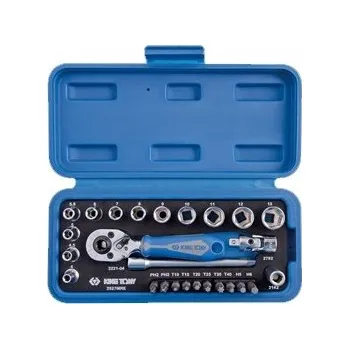 Gola sada Sada nářadí 1/4 6-KAT 4-14MM - KASETA KING TON 2527MRE, , ,