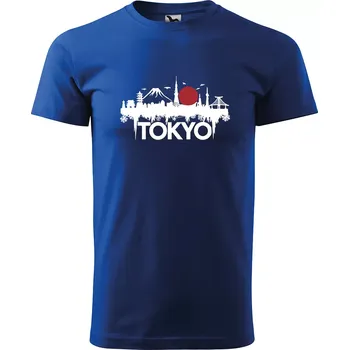 Pánské tričko Sablio Tričko s potiskem Japonský sen - modré L