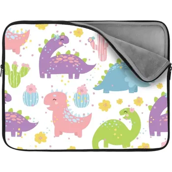 pouzdro na notebook Sablio Obal na notebook Dinosauři s kaktusy - 13"