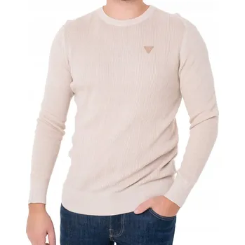 Pánský svetr Béžový kulatý svetr Guess velikosti M
