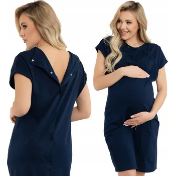 Dámská noční košile TĚHOTENSKÉ NOČNÍ NA KOJENÍ S DRUKY 3XL