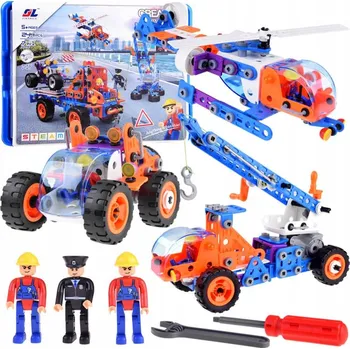 ostatní stavebnice Barevná vozidla Stavební Stavebnice 244 dílů ZA4739