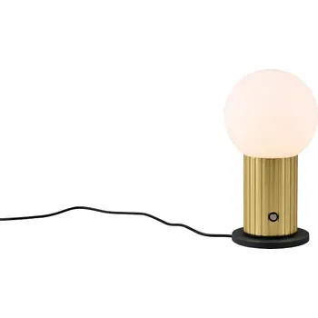 Čtecí lampička Trio Leuchten 543510108 TAURIS - Nabíjecí mosazná přenosná LED lampička, stmívatelná se změnou barvy světla, LED 2W, 2300+3000+4000K (Malá stolní lampička, dotykové zapínání s nabíjecí základnou)