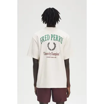 Pánské oblečení Tričko Fred Perry Ecru 560 9394007 2XL