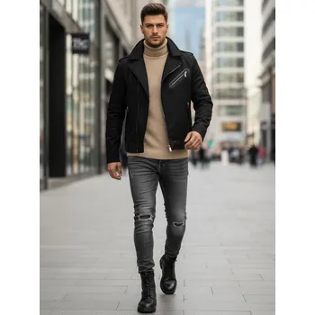 Pánská zimní bunda černá DSTREET TX4660z Barva: Černá, Velikost: XL