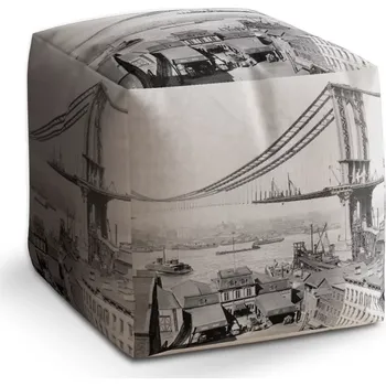 Taburet Sablio Taburet Cube Stavba mostu: 40x40x40 cm