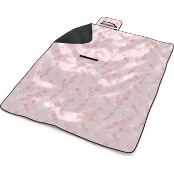 deka Sablio Plážová deka Růžové rostliny: 200x140 cm