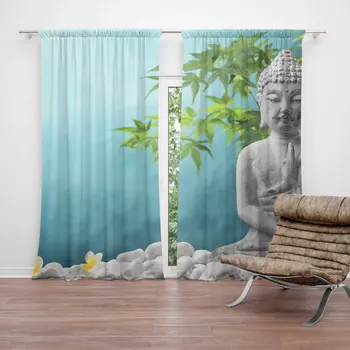 Závěs Sablio Závěs Buddha: 2ks 140x250cm