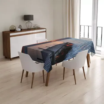 ubrus Sablio Ubrus Západ slunce nad molem: 90x90 cm