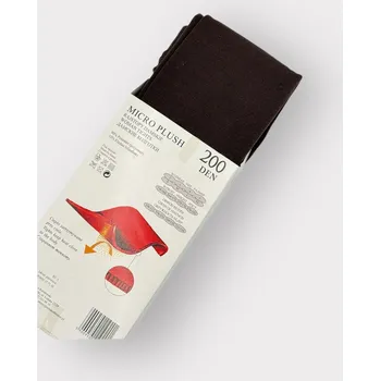 Dámské punčochy Mona Micro Plush 200 DEN punčocháče Hnědé 2-S | Kolekce Podzim-Zima