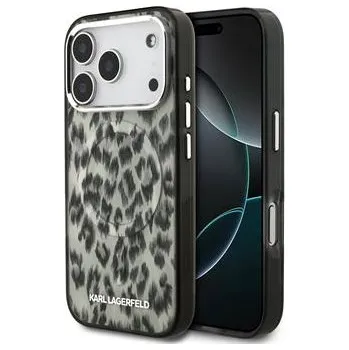 Pouzdro na mobilní telefon Karl Lagerfeld IML Leopard MagSafe Zadní Kryt pro iPhone 17 Pro Brown