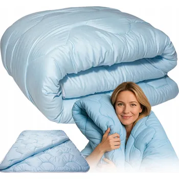 přikrývka Celoroční Přikrývka Lehká Antialergická Prošívaná 200 x 200 cm Modrá VELKÁ