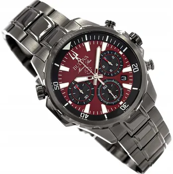 Hodinky PÁNSKÉ HODINKY BULOVA 98B350 MARINE STAR STŘÍBRNÉ S DATEM A STOPKAMI, NA OCELOVÉM NÁRAMKU