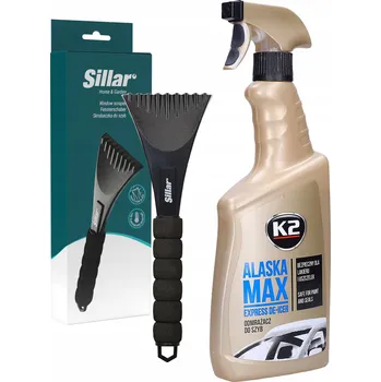 Autoškrabka Škrabka na okna Sillar SIL104 + Rozmrazovač oken Atomizér 700ml