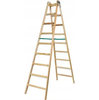 Žebřík Dřevěný ŽEBŘÍK Braket Premium 2x9 příčníků 270 cm
