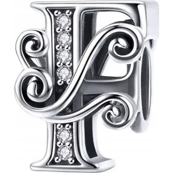 Přívěsek Přívěsek Charms Písmeno F MODA TRUSKY Stříbro 925